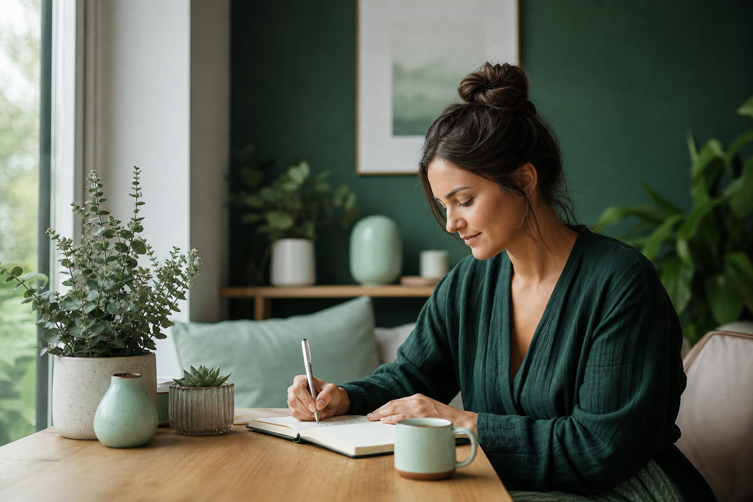 Morning journaling ritual for daily well-being by Vitalaosparkin